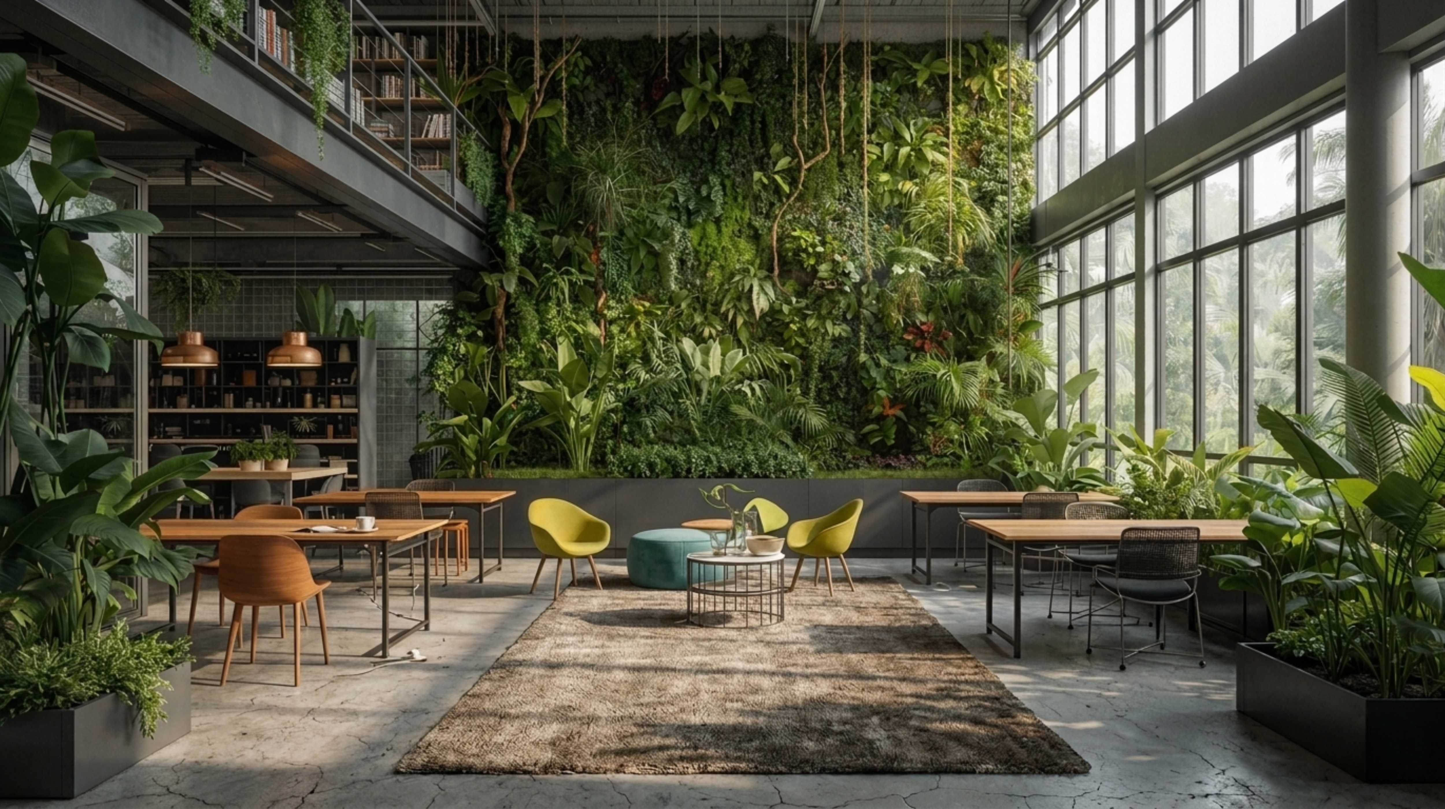 Interior design con elementi naturali